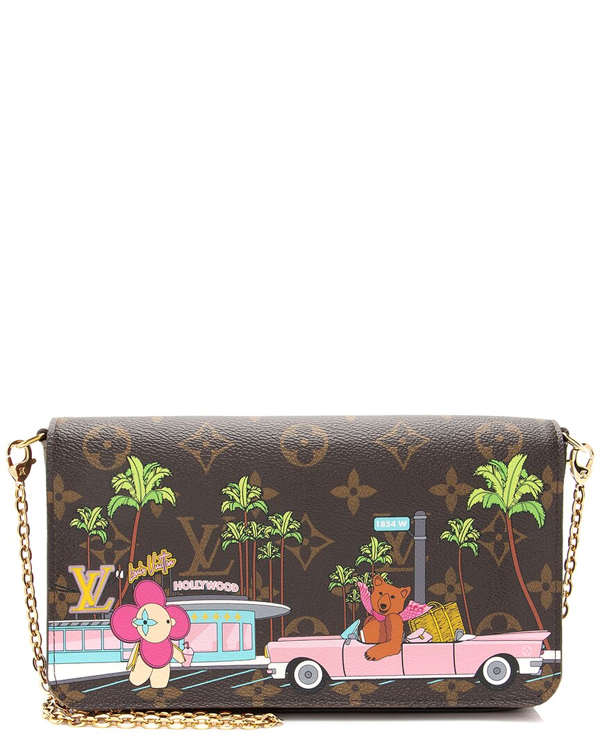 Pre-owned Louis Vuitton Brown, Multi Coated Canvas & Monogram Canvas Vivienne Hollywood Felicie Pochette (aut