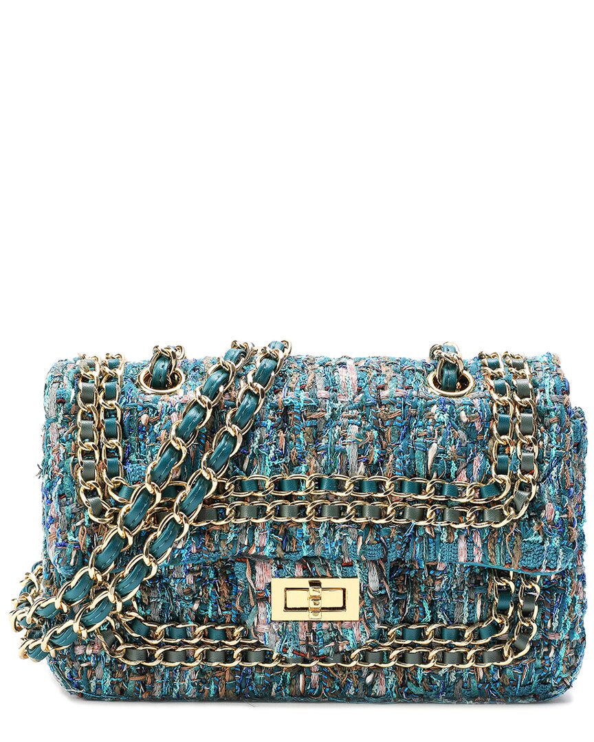 TIFFANY & FRED TIFFANY & FRED PARIS TWEED & LEATHER CROSSBODY