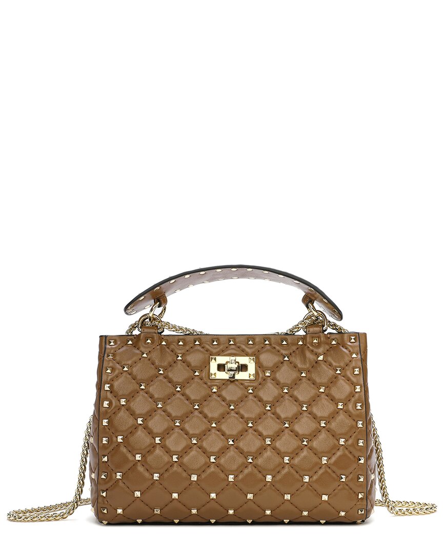 Tiffany & Fred Paris Quilted & Studded Leather Shoulder Bag