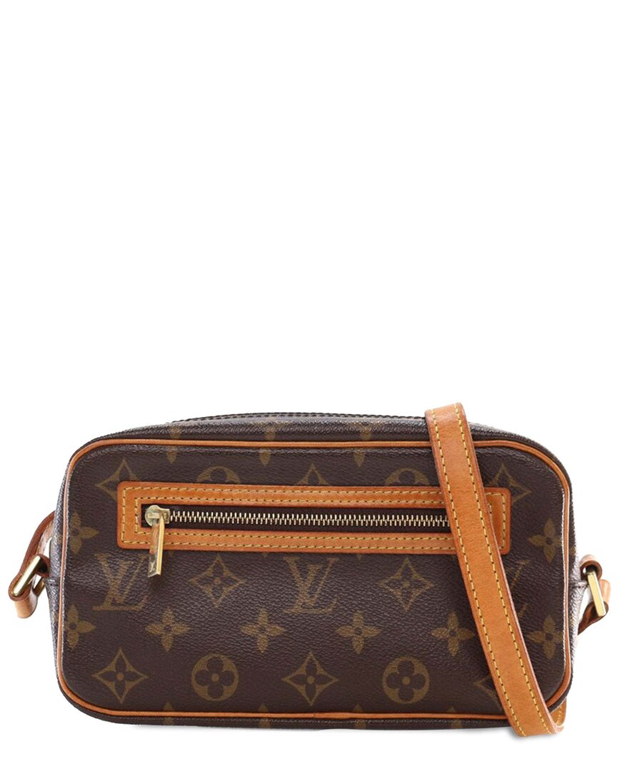 Pre-owned Louis Vuitton Brown Monogram Leather Pochette Cite (authentic Pre-loved)