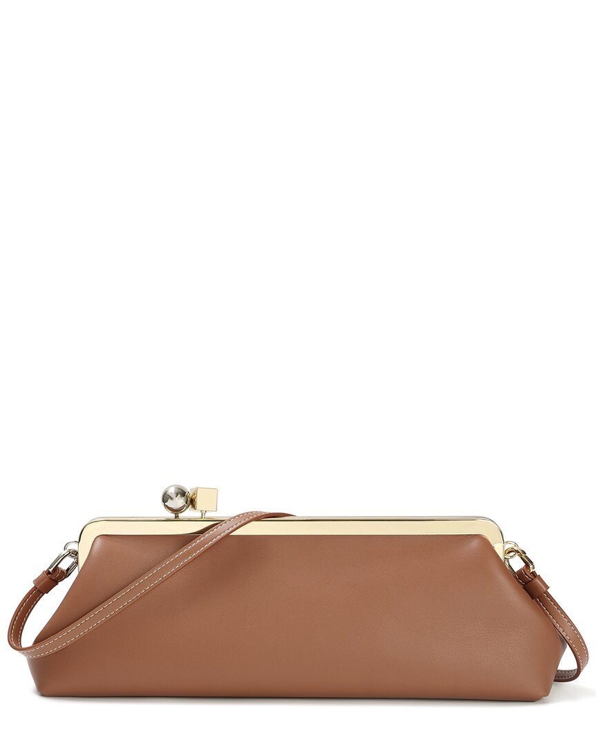 Tiffany & Fred Paris Tiffany & Fred Frame Leather Clutch With Geometric