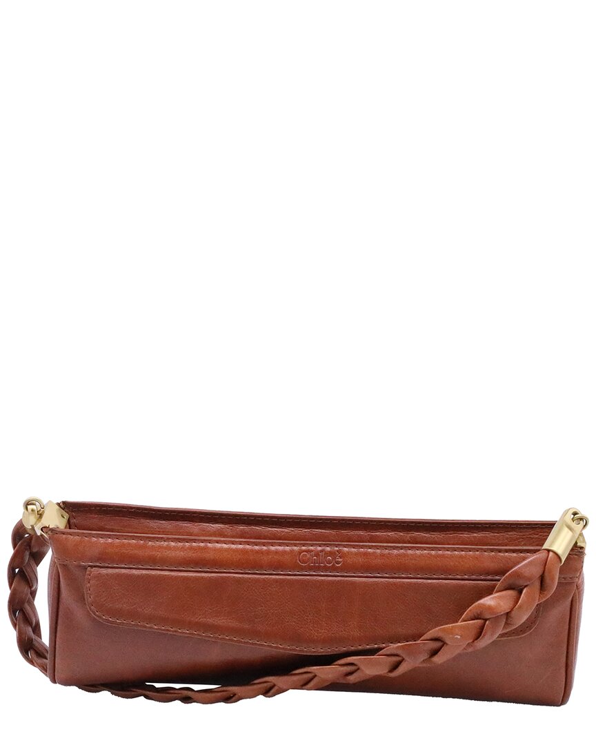 Chloé Brown Leather Braided Strap Shoulder Bag (authentic Pre-loved) In Brown