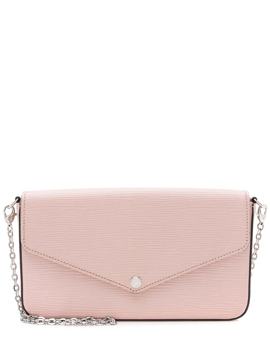 Pre-owned Louis Vuitton Pink Epi Leather Felicie Pochette (authentic Pre-loved)