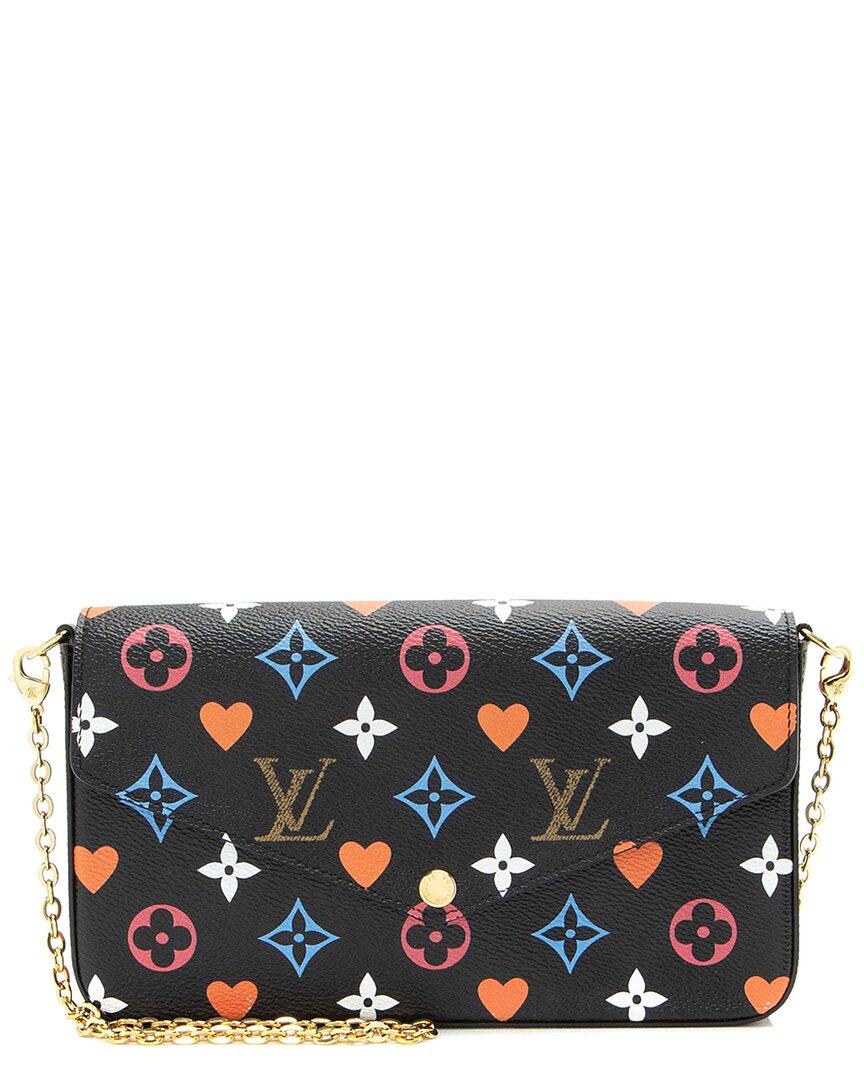 Pre-owned Louis Vuitton Black Monogram Canvas Limited Edition Game On Felicie Pochette  (authentic Pre-loved)