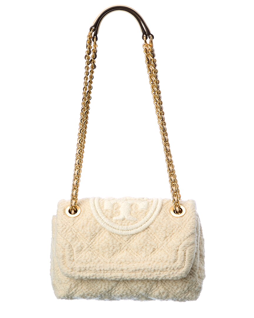 Tory Burch Fleming Soft Boucle Small Convertible Shoulder Bag In White |  ModeSens