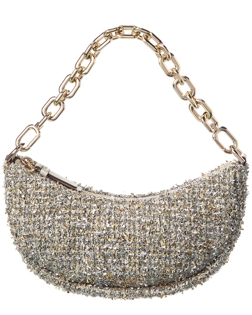 kate spade new york Small Metallic Tweed Half Moon Crossbody Bag on SALE