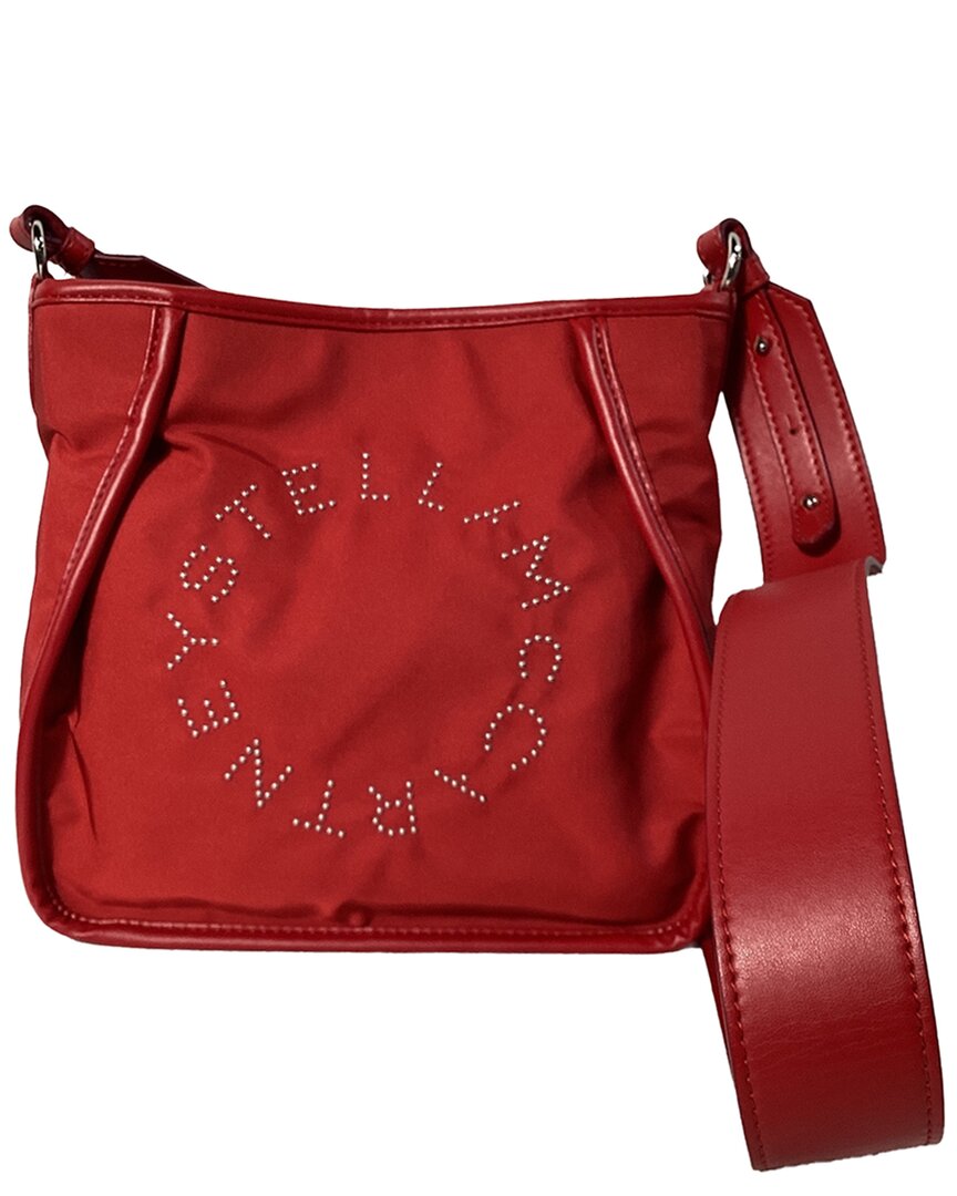 Stella Mccartney Mini Stella Crossbody Bag In Red Polyamide In Red