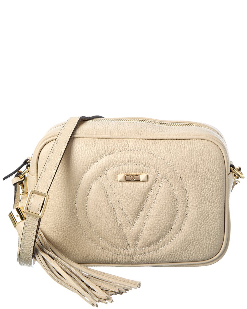 Valentino By Mario Valentino Mia Leather Crossbody In White
