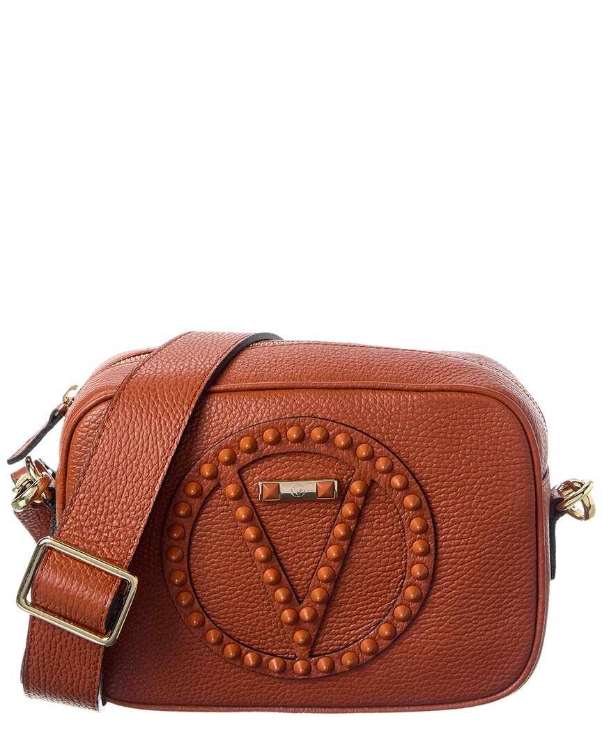 Valentino By Mario Valentino Mia Rock Leather Satchel In Brown
