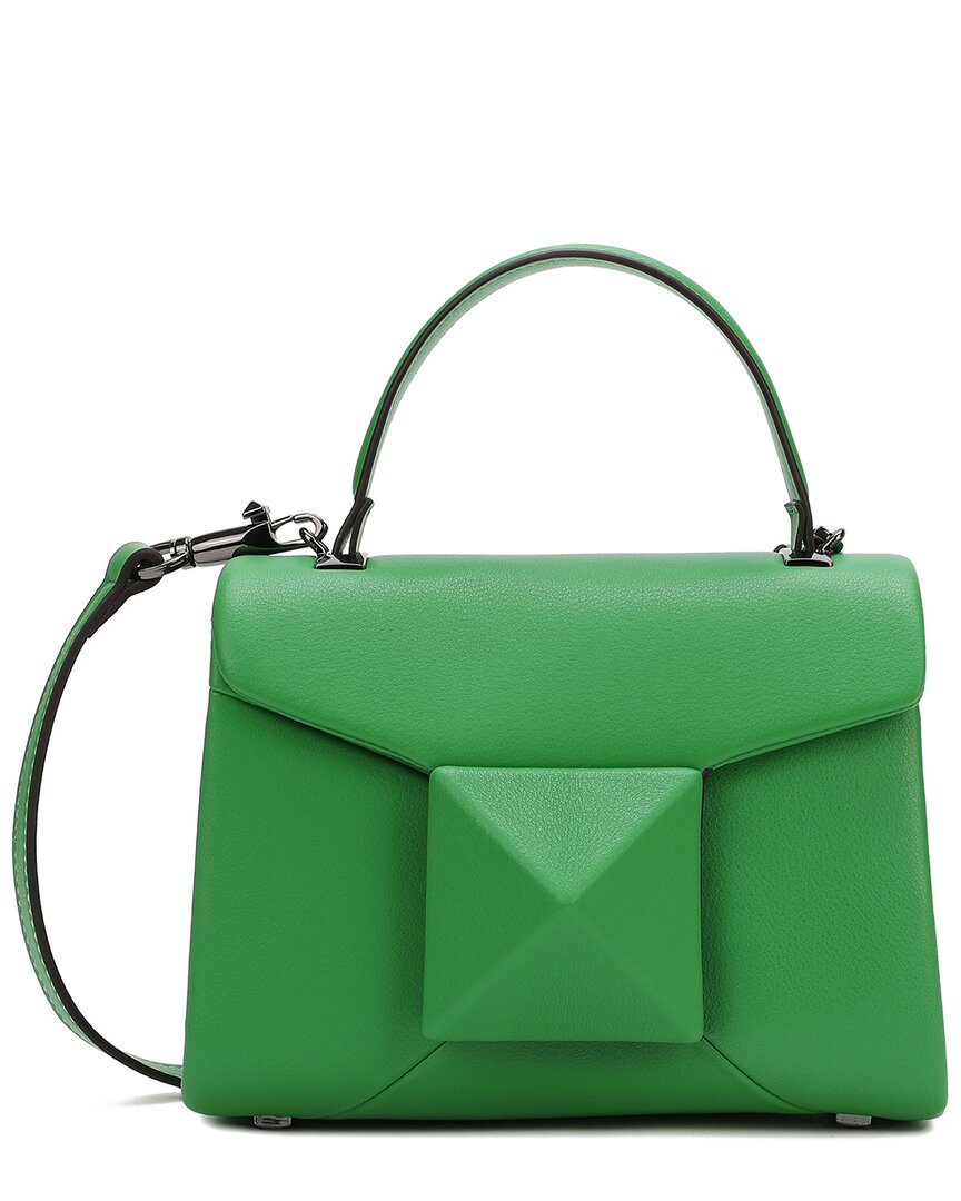 Tiffany & Fred Paris Full-grain Soft Leather Top Handle Shoulder Bag In Green