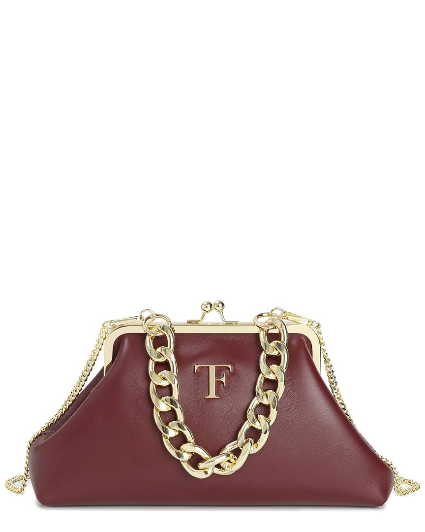 Tiffany & Fred Paris Iconic Frame Leather Bag In Red
