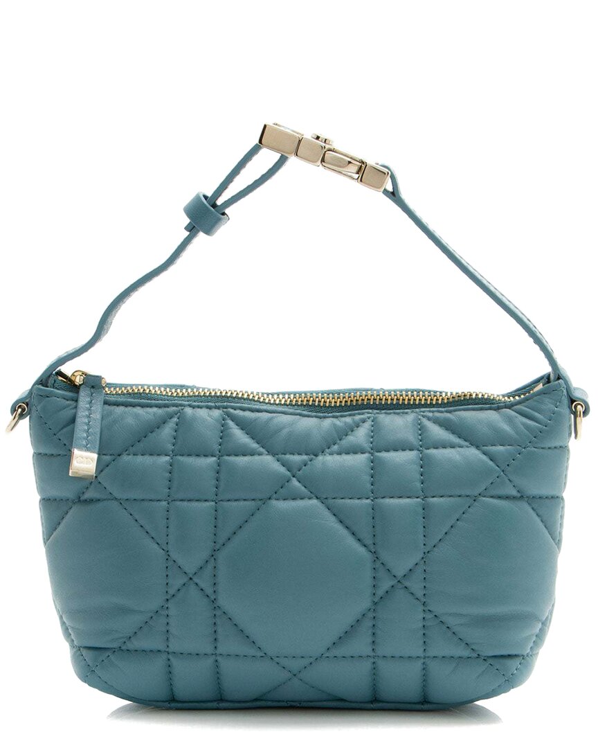 Dior Blue Calfskin Travel Nomad Small Pouch (authentic Pre-loved)