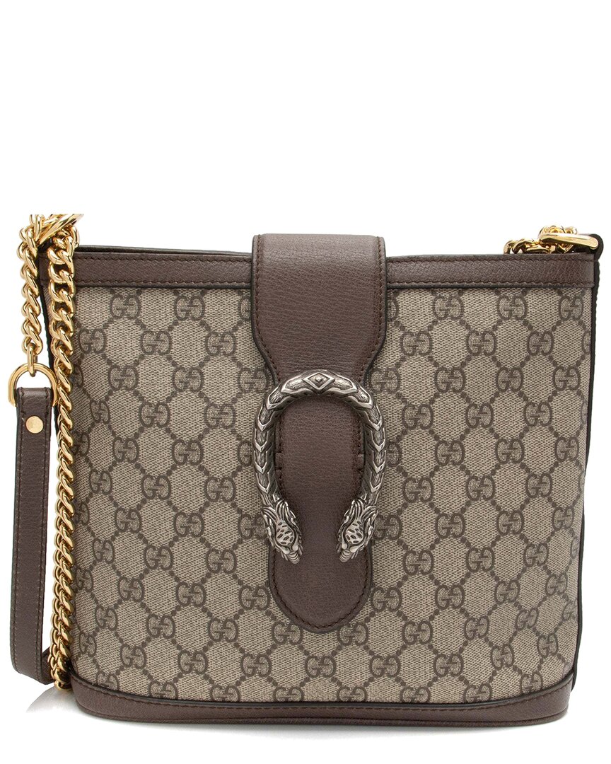 Gucci Brown Gg Supreme Dionysus Medium Bucket Bag (authentic Pre-loved)