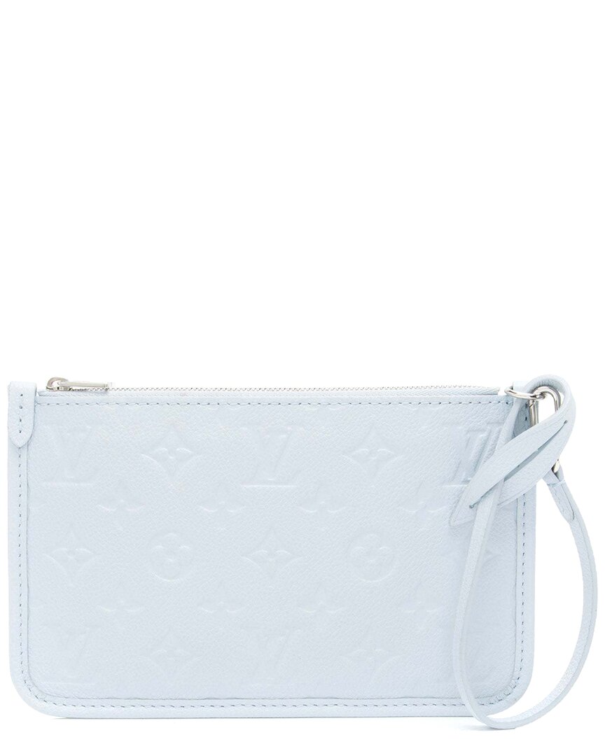 Pre-owned Louis Vuitton Blue Monogram Empreinte Carryall Pm Pochette (authentic Pre-  Loved)