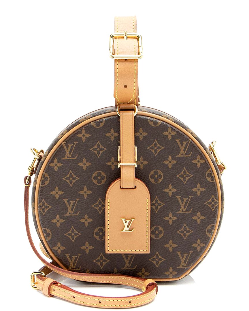 Pre-owned Louis Vuitton Brown Monogram Canvas Petite Boite Chapeau (authentic Pre-loved)