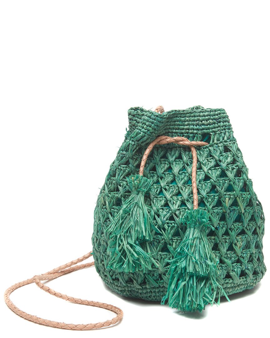 Shop Mar Y Sol Odette Raffia Shoulder Bag In Green