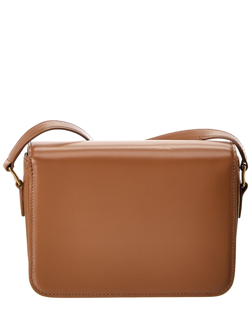 Celine Triomphe Medium Leather Shoulder Bag In Brown
