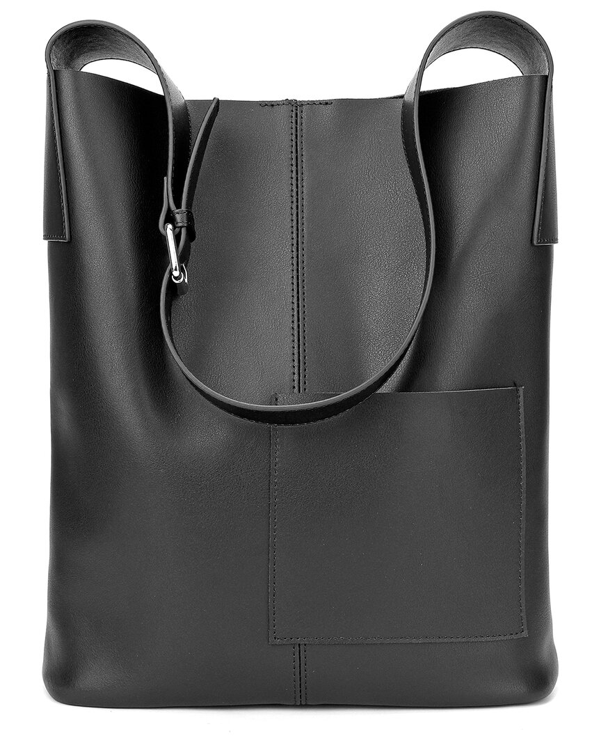 Tiffany & Fred Paris Smooth Leather Front Pocket Tote