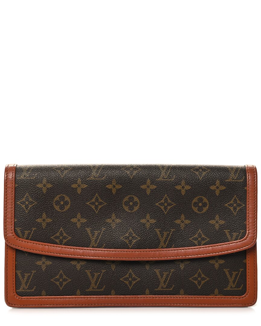 Pre-owned Louis Vuitton Brown Monogram Coated Canvas Pochette Dame (authentic Pre-loved)