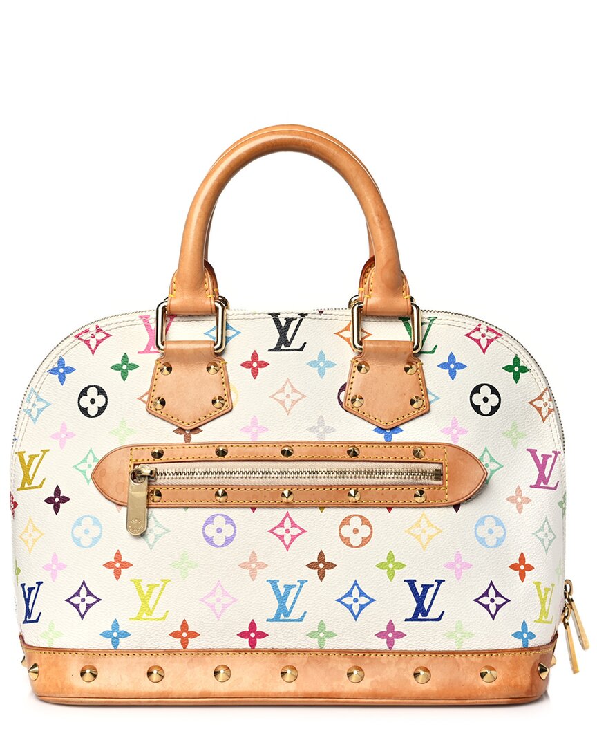 Pre-owned Louis Vuitton White Monogram Multicolor Coated Canvas Alma Pm (authentic Pre-  Loved)