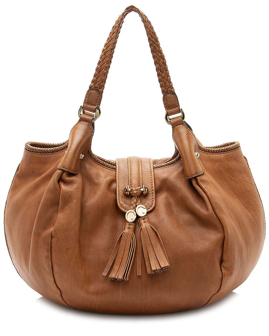 Gucci Brown Leather Marrakech Medium Shoulder Bag (authentic Pre-loved)
