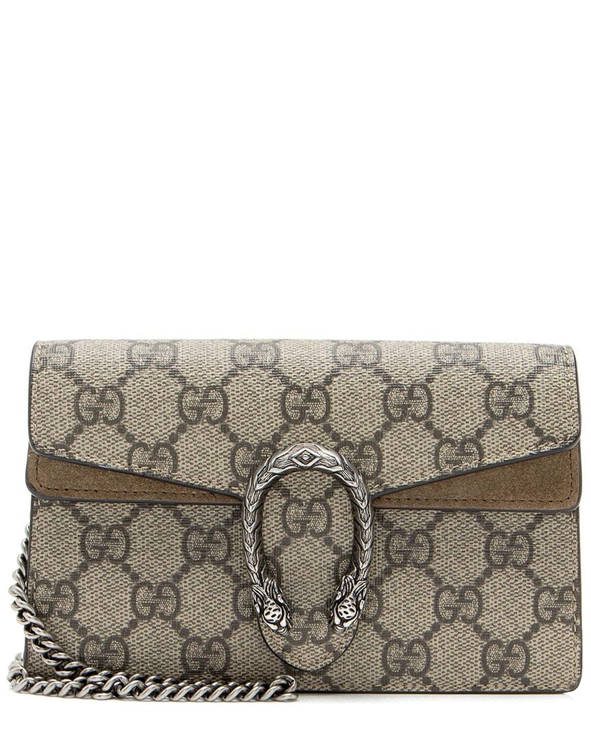 Gucci Dionysus Super Mini Printed Coated-canvas And Suede Shoulder Bag