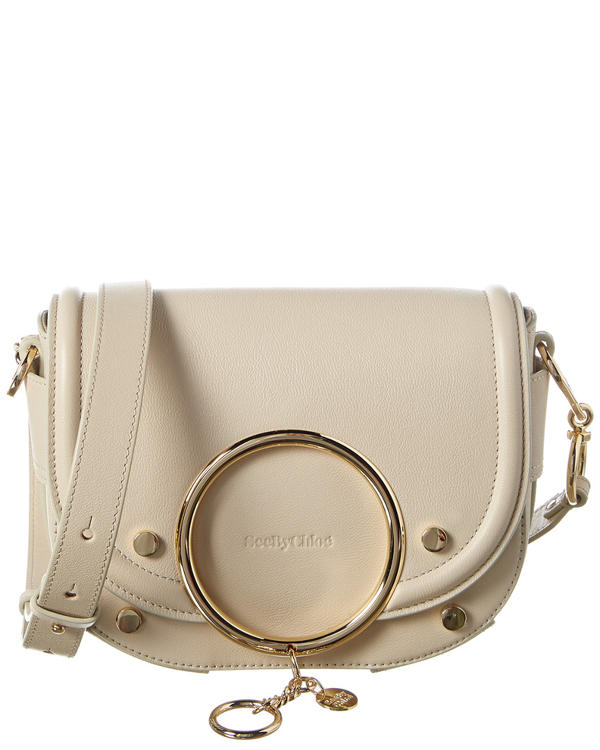 Shop See By Chloé Mara Leather Shoulder Bag In White