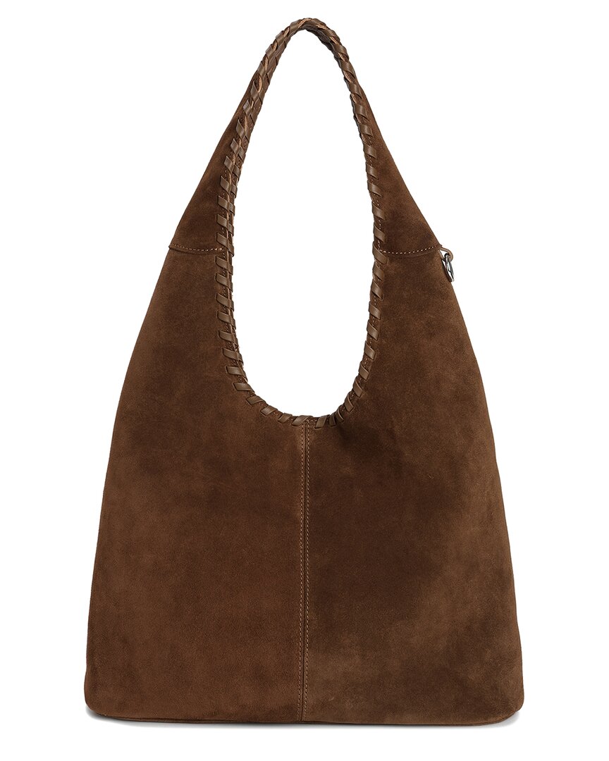 Tiffany & Fred Paris Suede Hobo Bag In Brown