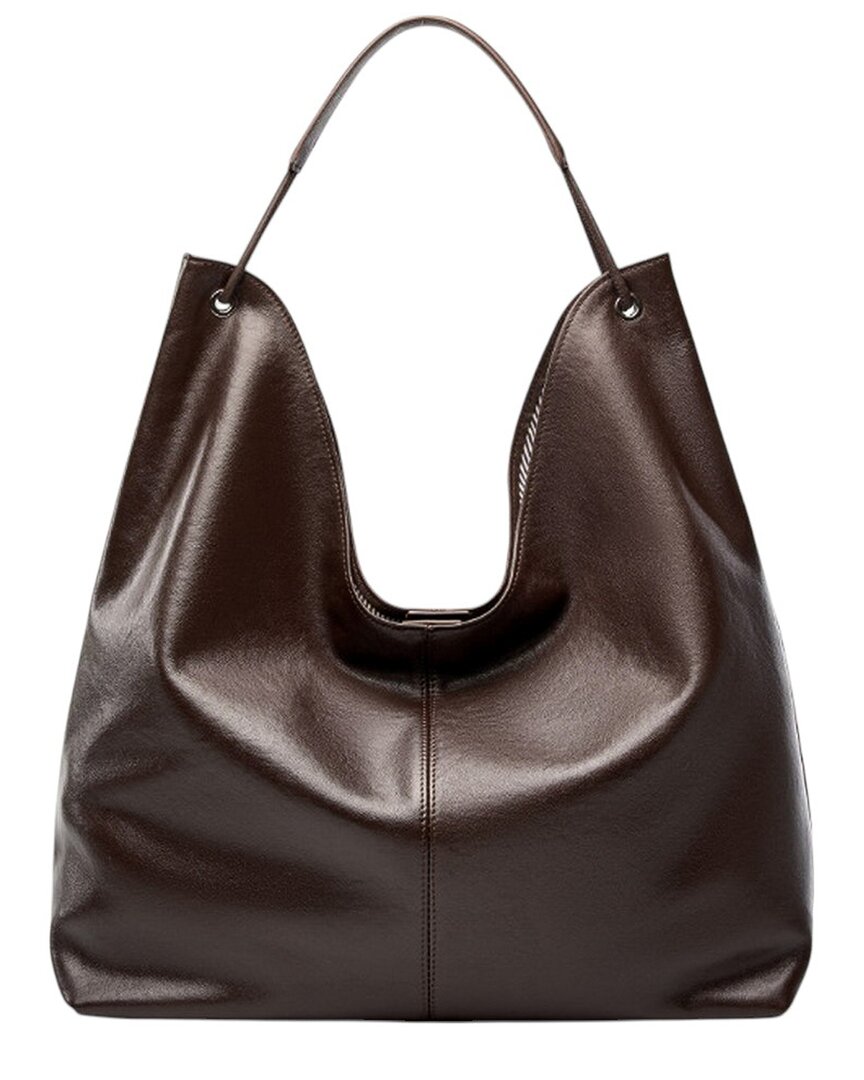 Adele Berto Leather Tote In Coffee