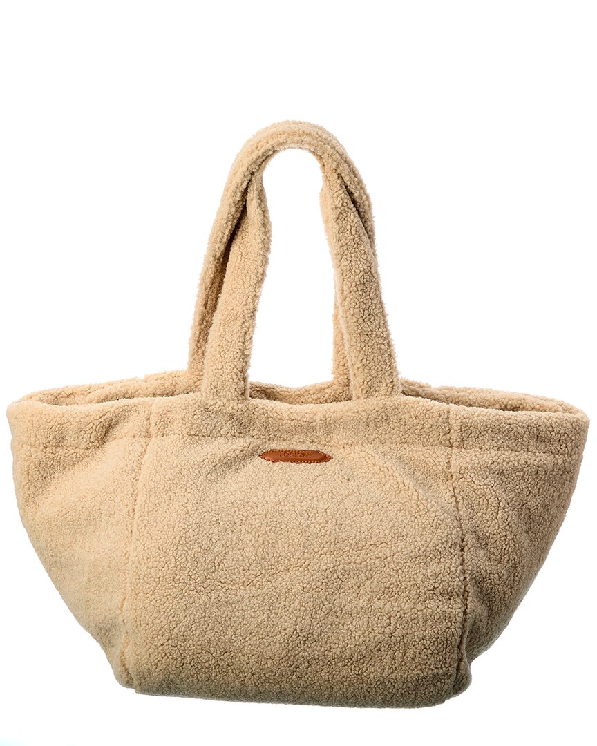Poolside The Slouchy Teddy Tote & Clutch In Brown
