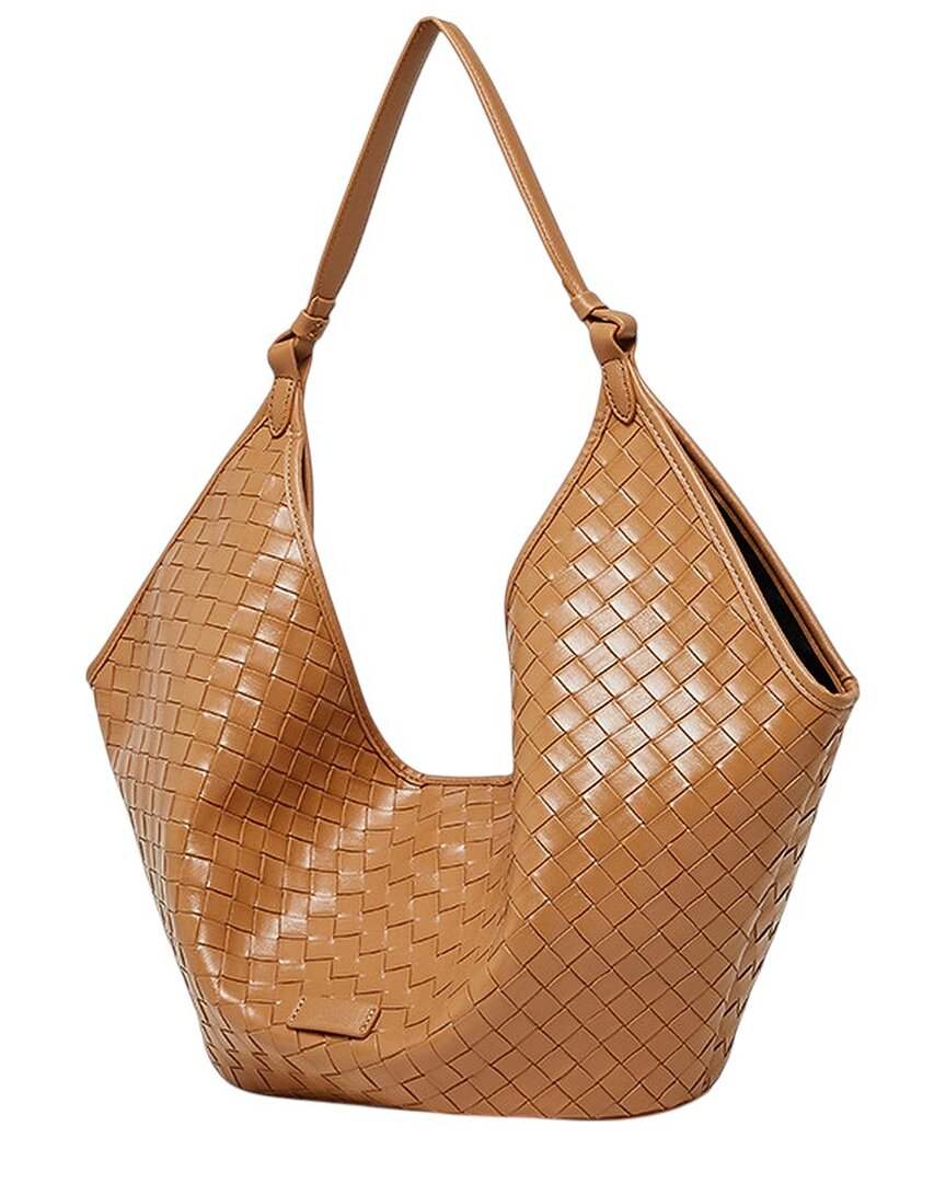 Adele Berto Leather Tote In Brown