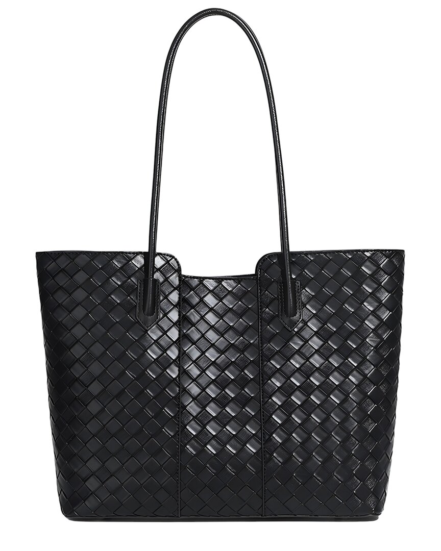 Adele Berto Leather Tote In Black