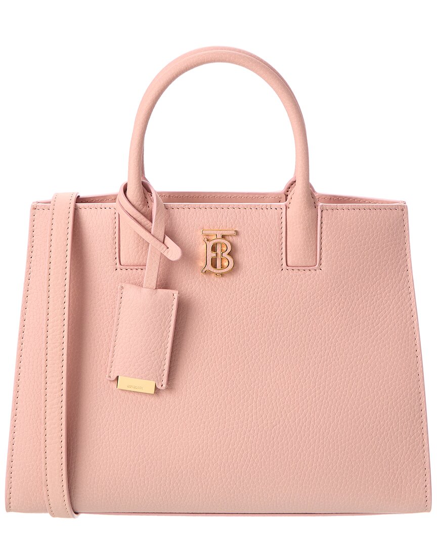 Burberry Frances Mini Leather Tote In Pink | ModeSens