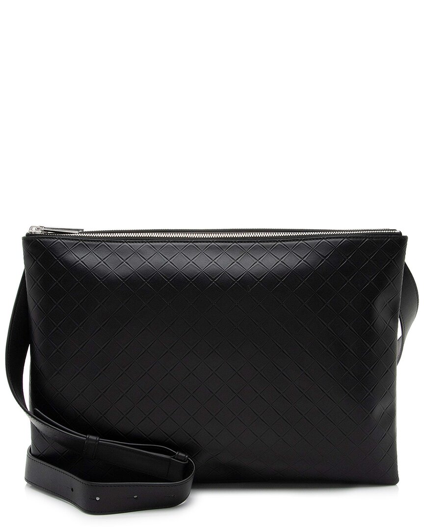 Bottega Veneta Intrecciomirage Nappa Triple Zip Maxi Messenger (authentic Pre-loved)
