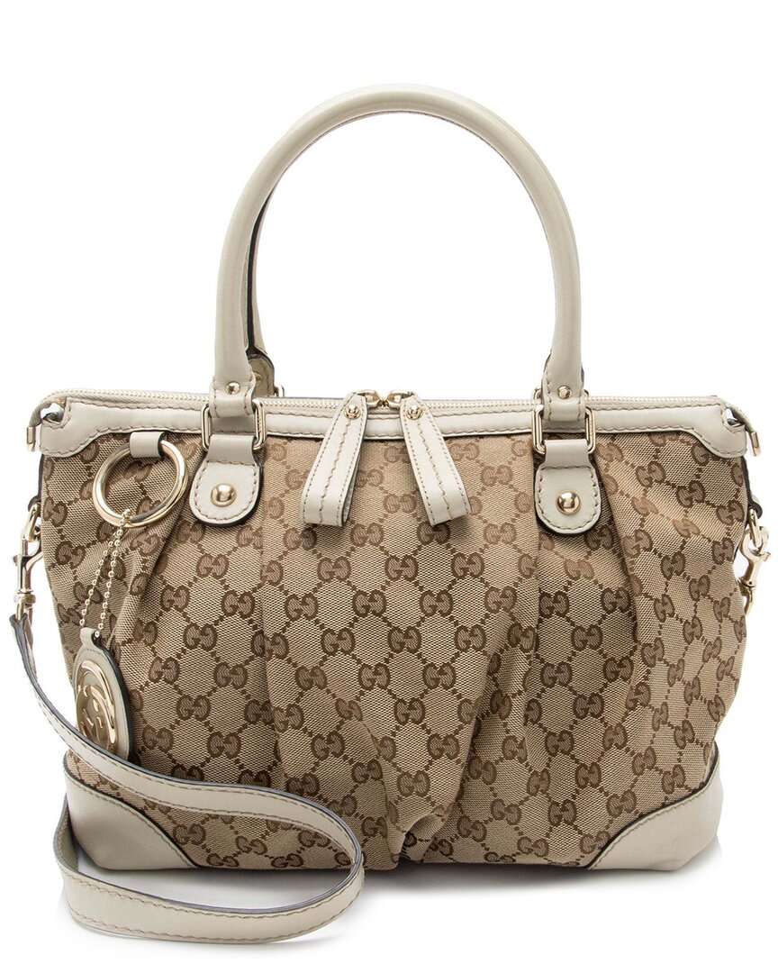 Gucci Gg Canvas Sukey Medium Satchel (authentic Pre-loved)