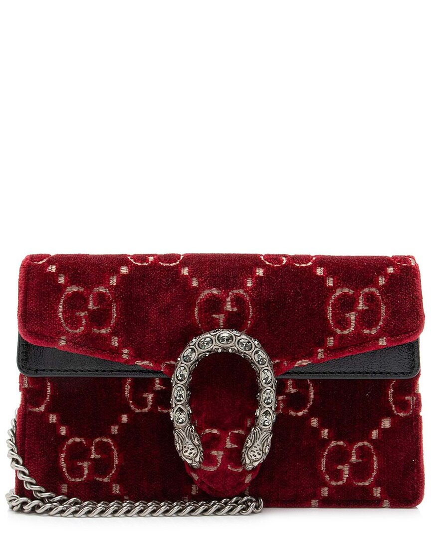 Gucci Gg Velvet Crystal Dionysus Mini Shoulder Bag (authentic Pre-loved)