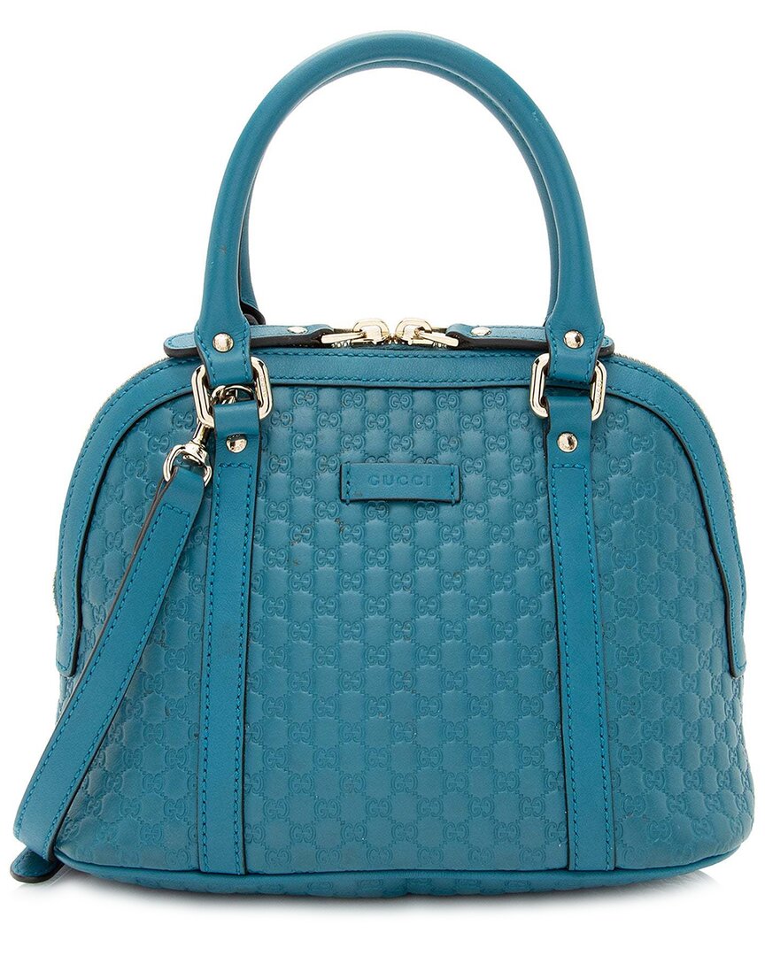 Gucci Microssima Leather Dome Small Satchel (authentic Pre-loved)