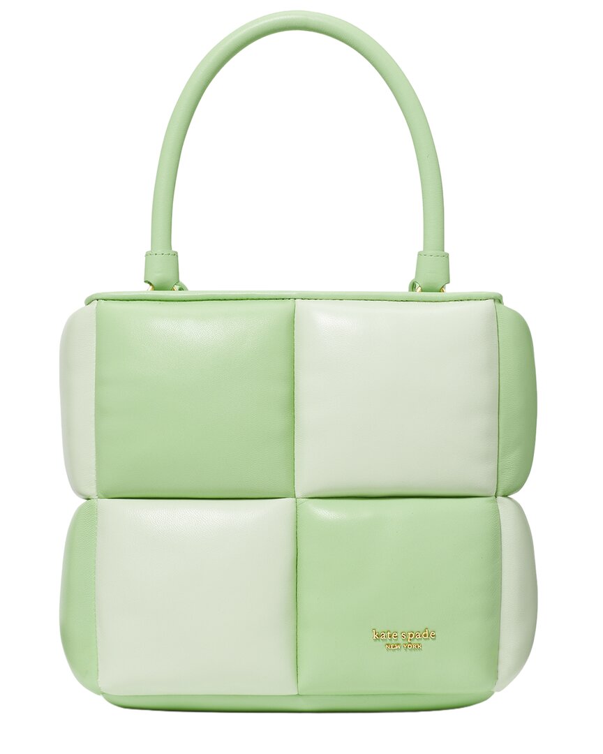 Kate Spade New York Boxxy Colorblocked Leather Tote In Green