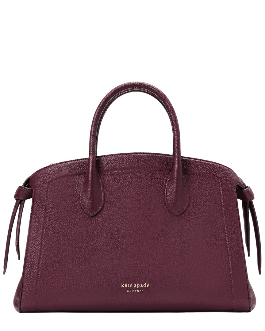 Kate Spade New York Knott Large Zip-top Leather Satchel In Red