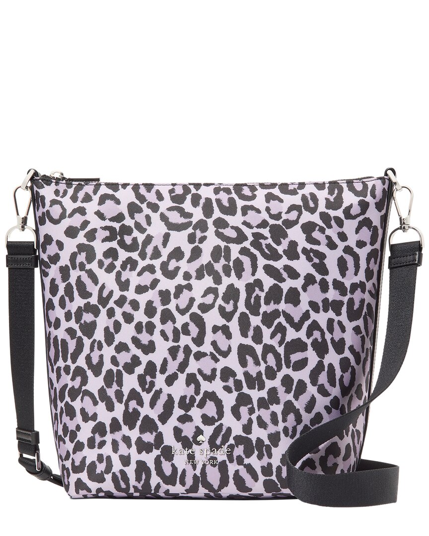 Kate Spade New York Chelsea Spotted Leopard Large Nylon Duffel Crossbody In Multi