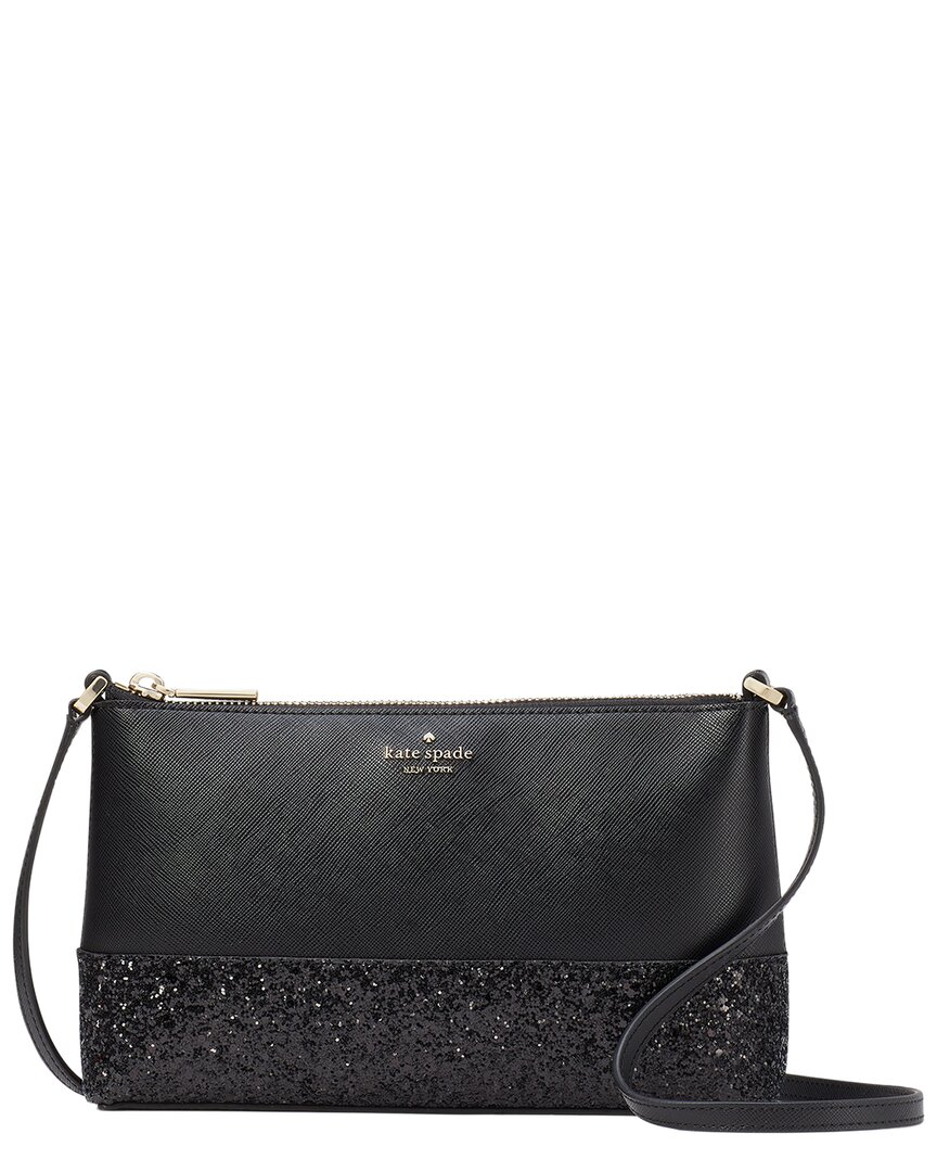 Kate Spade New York Flash Glitter Crossbody In Black