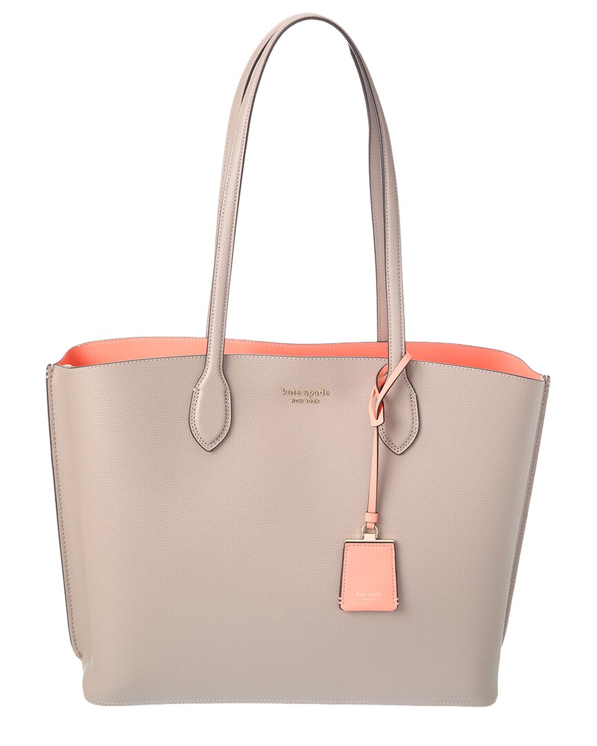 Kate Spade New York Suite Large Leather Work Tote In Neutral