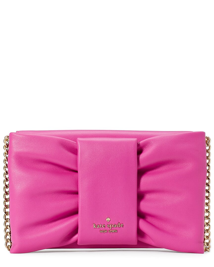 Kate Spade New York Millie Bow Flap Leather Crossbody In Pink