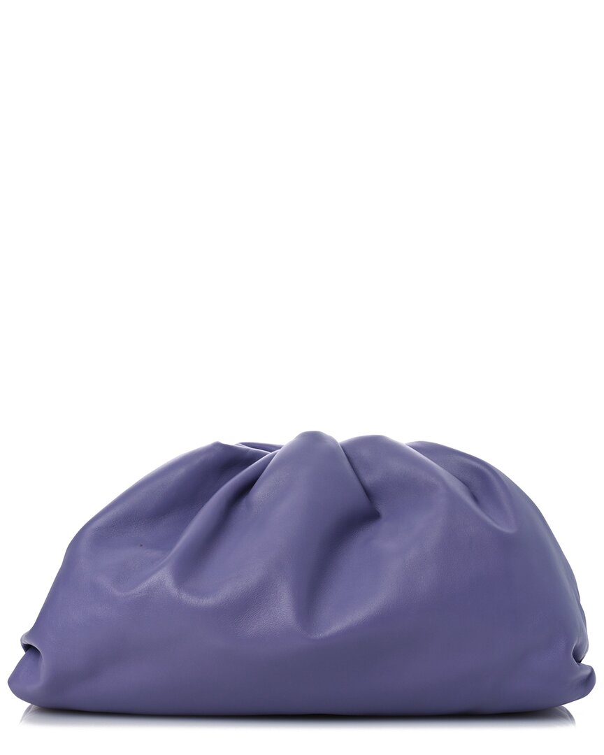 Bottega Veneta Lavender Butter Calfskin Leather The Pouch Oversized Clutch  (authentic Pre-loved)