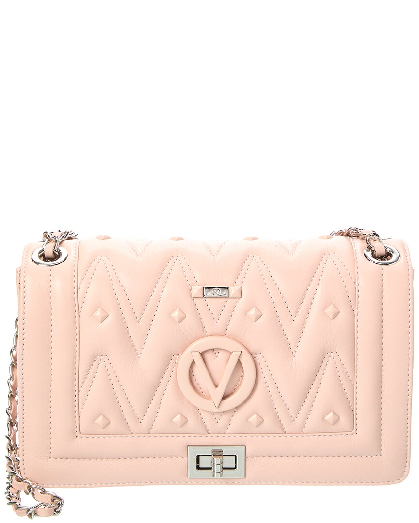 Valentino By Mario Valentino Alice Diamond Leather Shoulder Bag In Pink