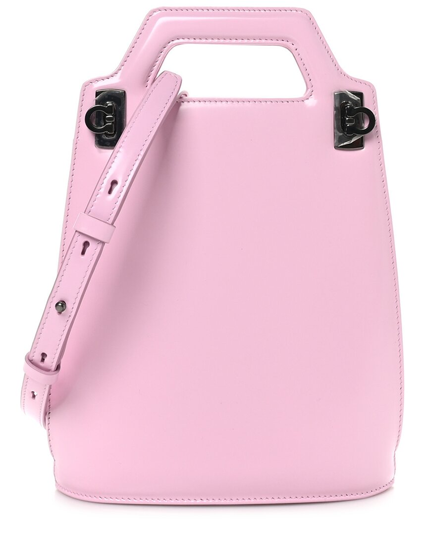 Ferragamo Bubble Calfskin Brushed North South Wanda Top Handle Bag (authentic  Pre-loved)