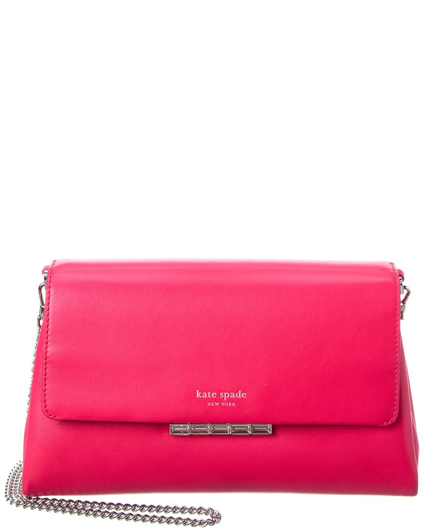 Kate Spade New York Grace Embellished Lock Leather Clutch