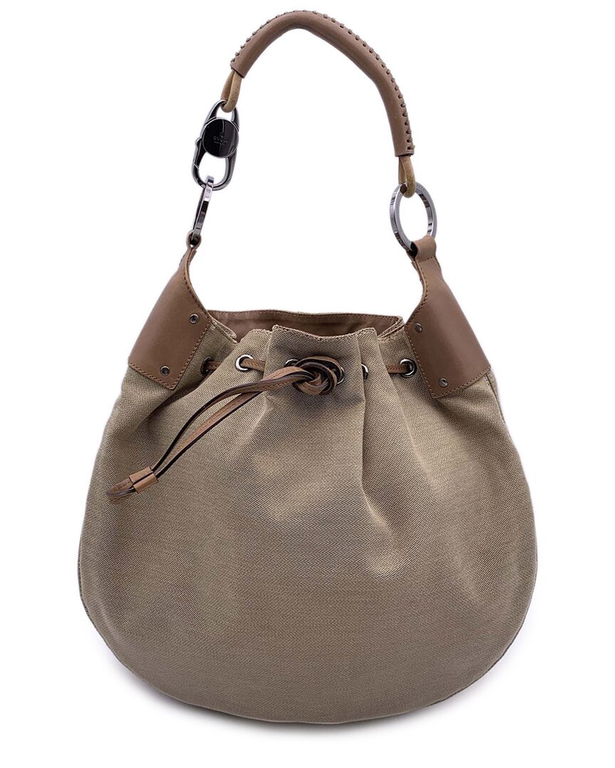 Gucci Brown Cotton Hobo Bag (authentic Pre-loved)