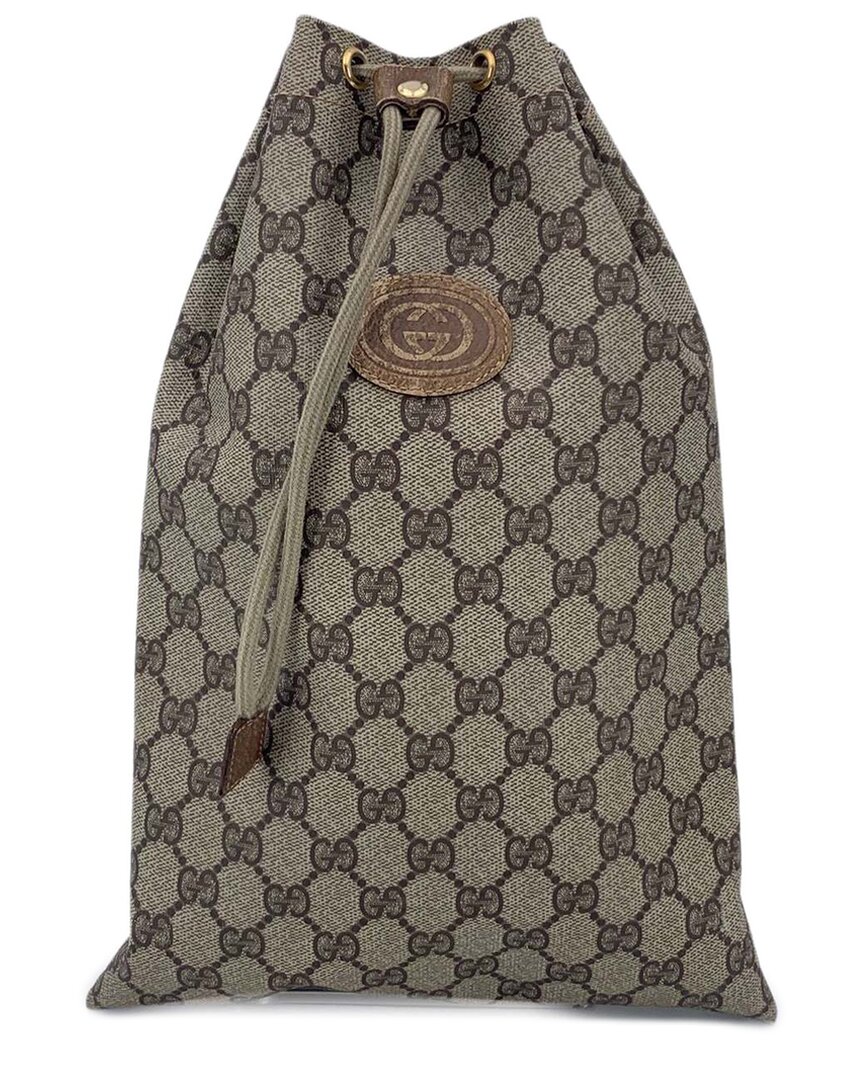 Gucci Brown Cotton Ophidia Clutch (authentic Pre-loved) In Multi