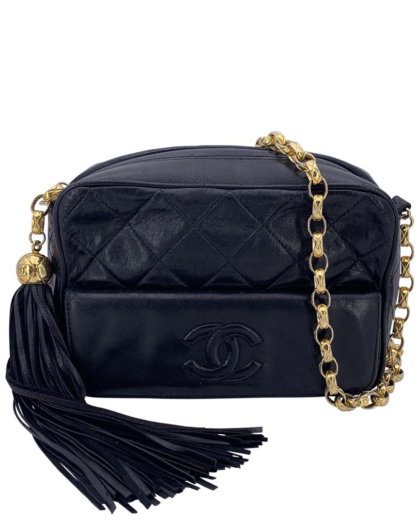 Pre-owned Chanel Black Leather Camera Crossbody (authentic Pre-loved)